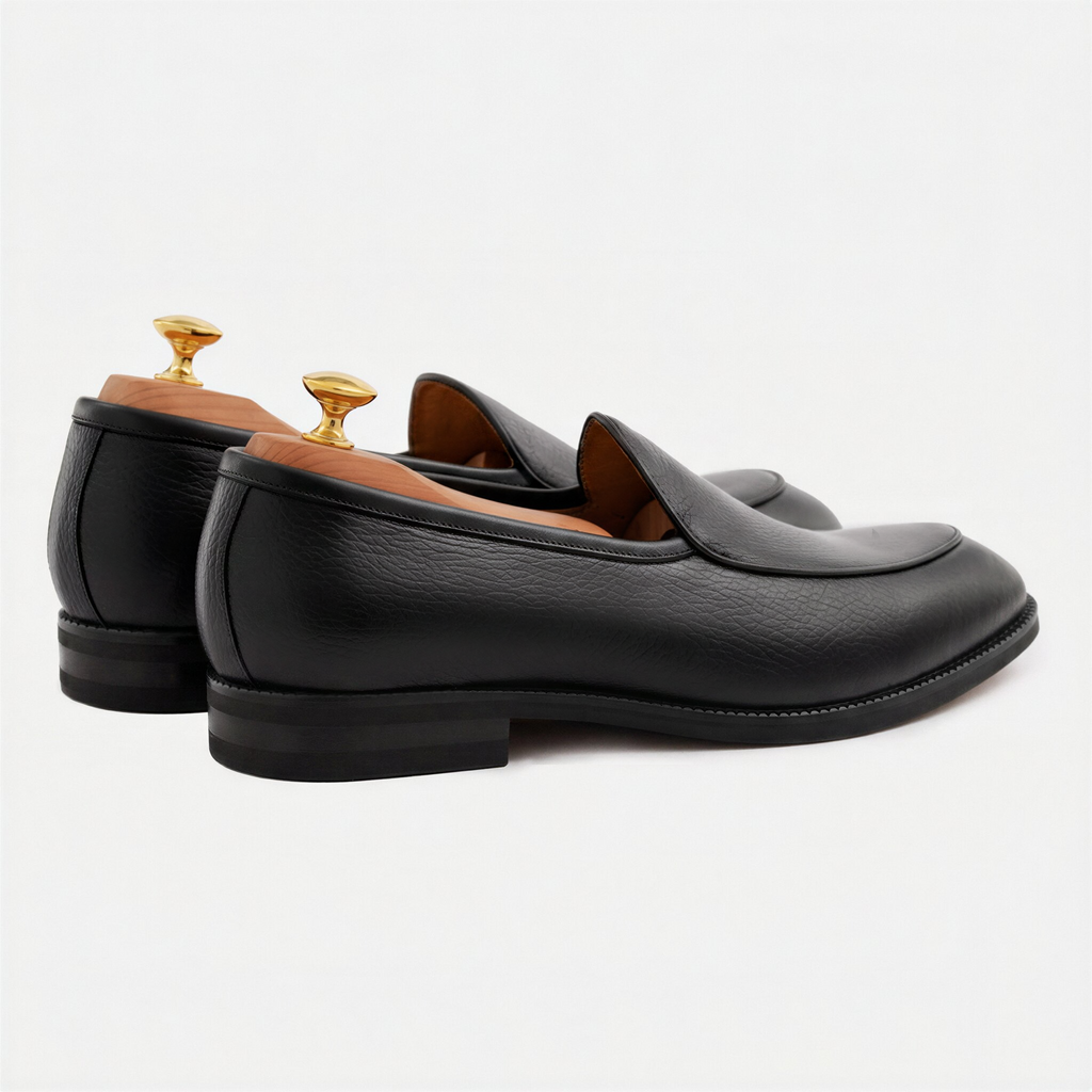 Mocassins Vincent Belgian para Homem – Pele Granulada de Qualidade Superior