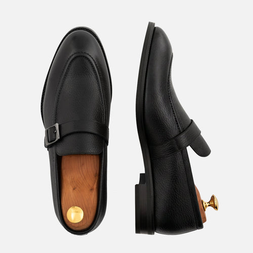 Mocassins Archie de Homem em Pele Granulada com Tira
