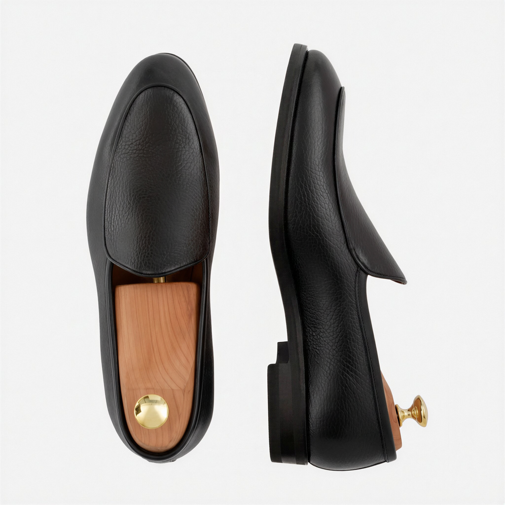 Mocassins Vincent Belgian para Homem – Pele Granulada de Qualidade Superior