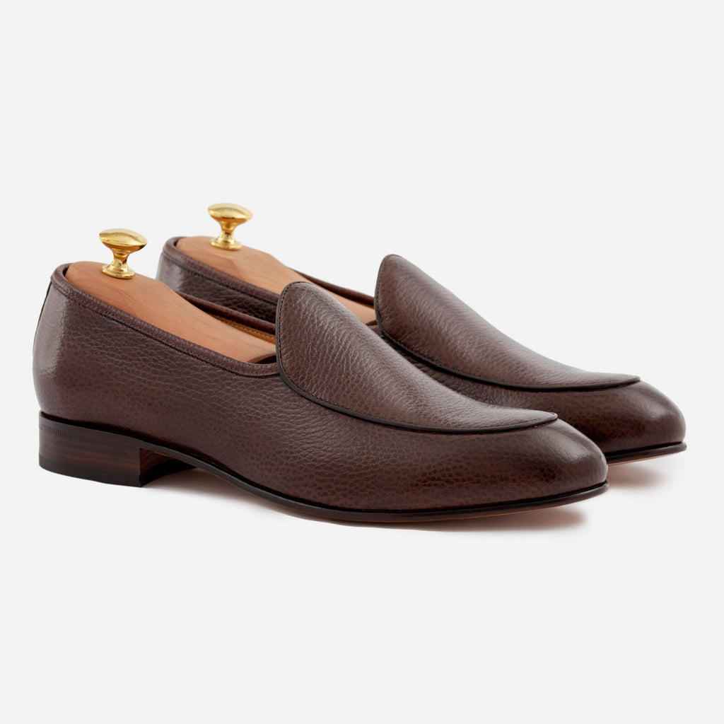 Mocassins Vincent Belgian para Homem – Pele Granulada de Qualidade Superior