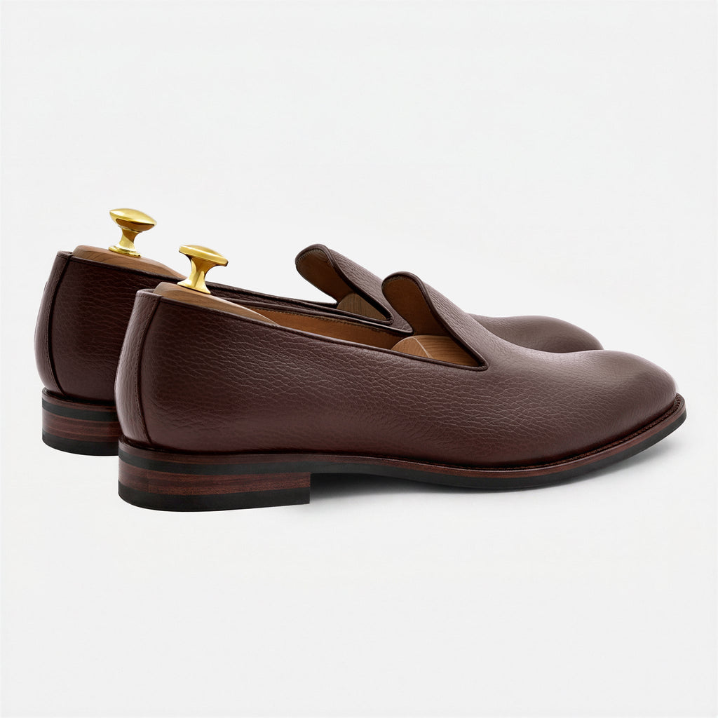 Mocassins Wholecut de Homem em Pele Granulada Langford