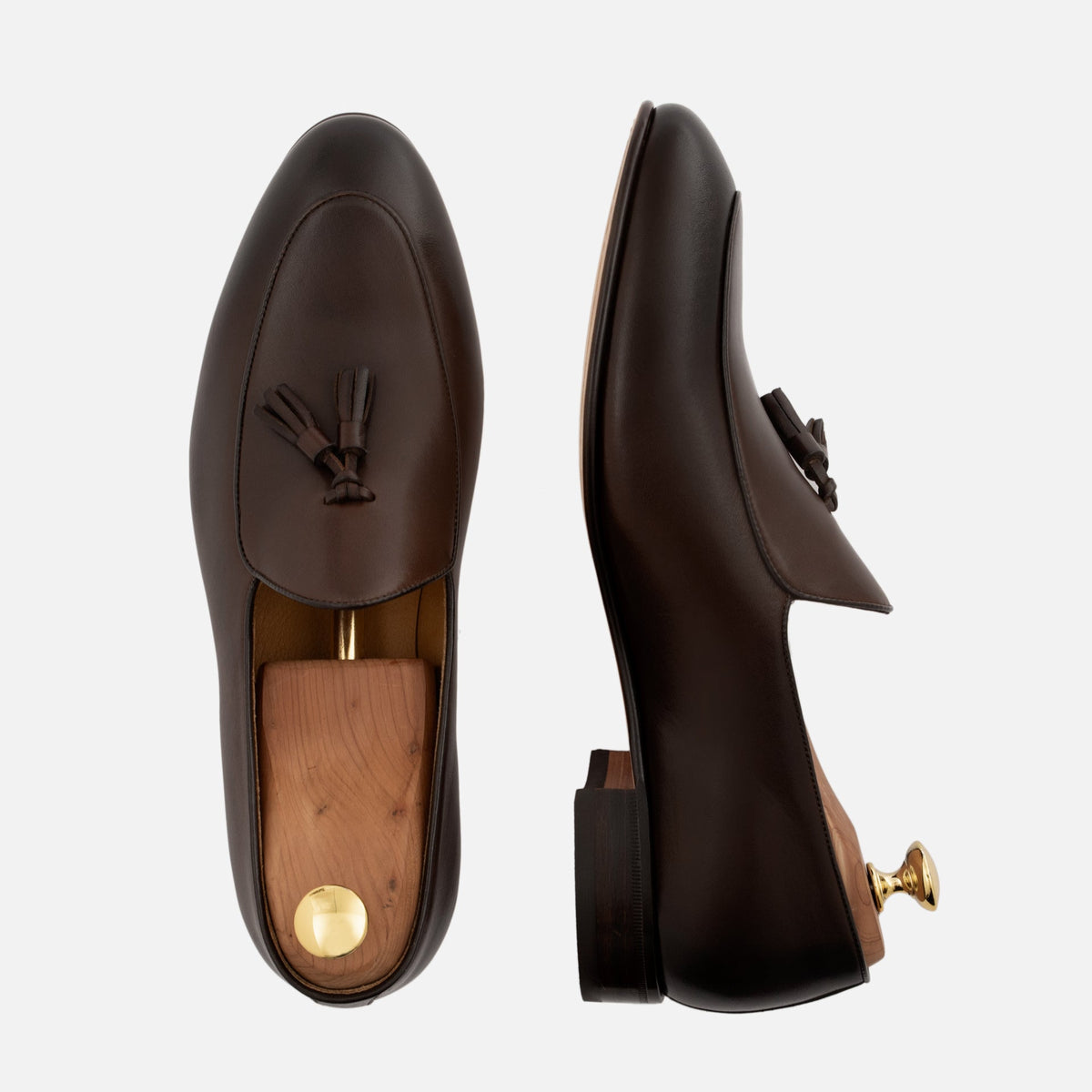 Mocassim Belga Perry para Homem em Pele de Flor Integral Premium