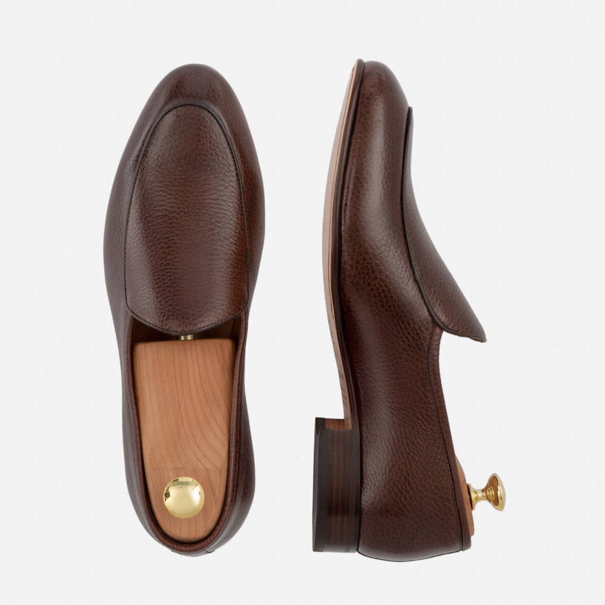 Mocassins Vincent Belgian para Homem – Pele Granulada de Qualidade Superior