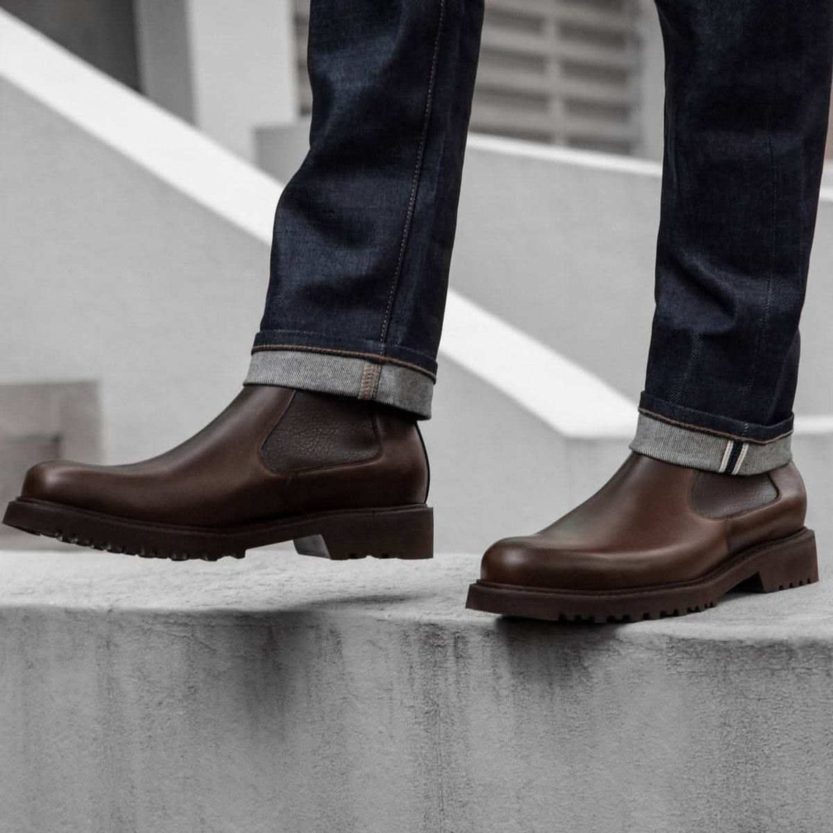 Botas de Pele Silva para Homem com Presilha