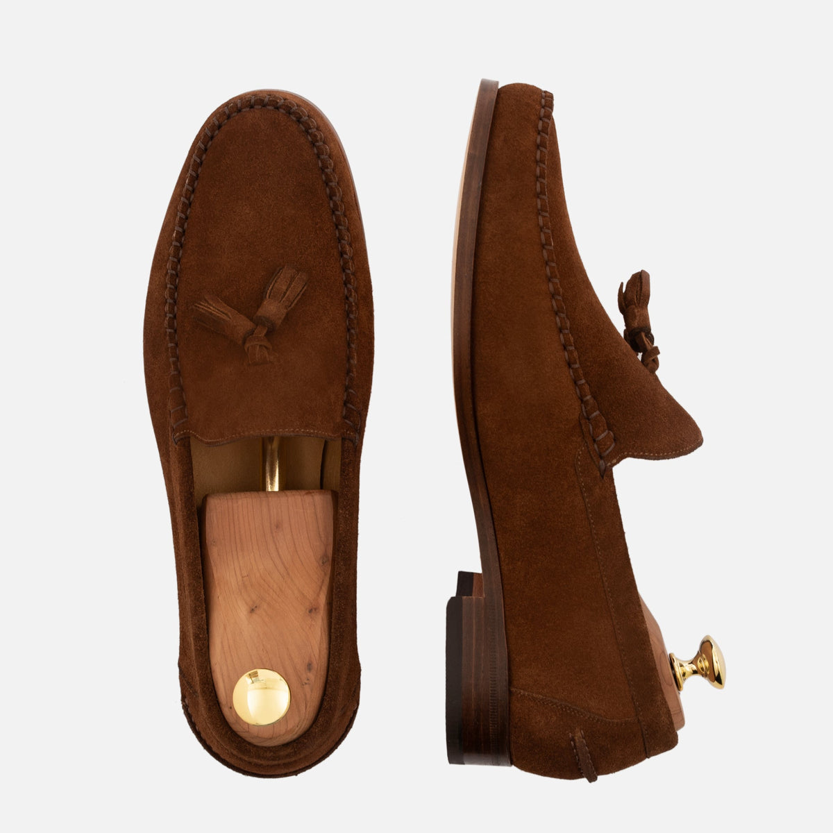 Mocassins de Borla em Camurça Repelente de Água Lewis para Homem
