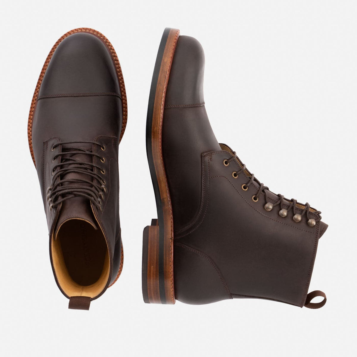 Botas de Pele Pull-Up Dowler para Homem