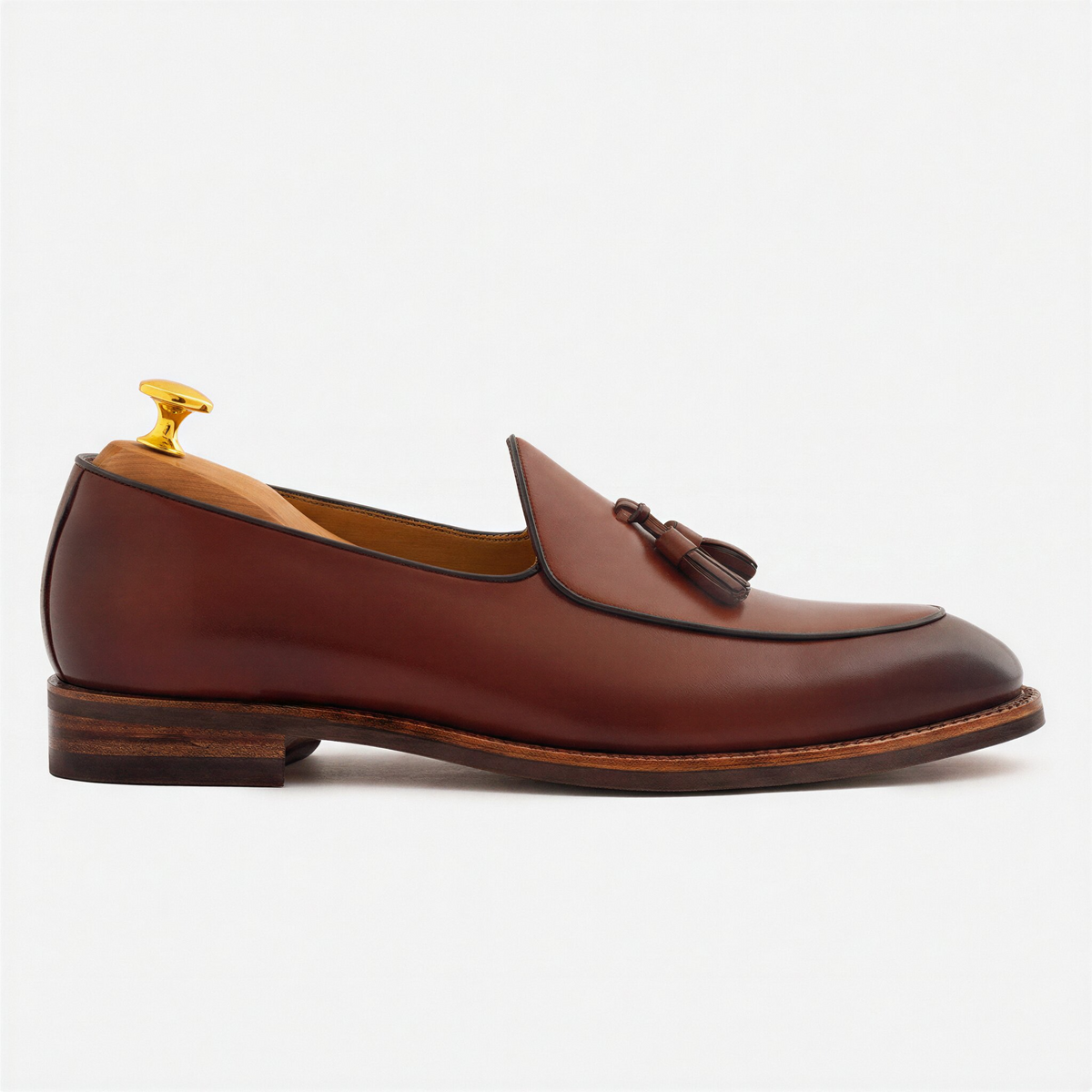 Mocassim Belga Perry para Homem em Pele de Flor Integral Premium