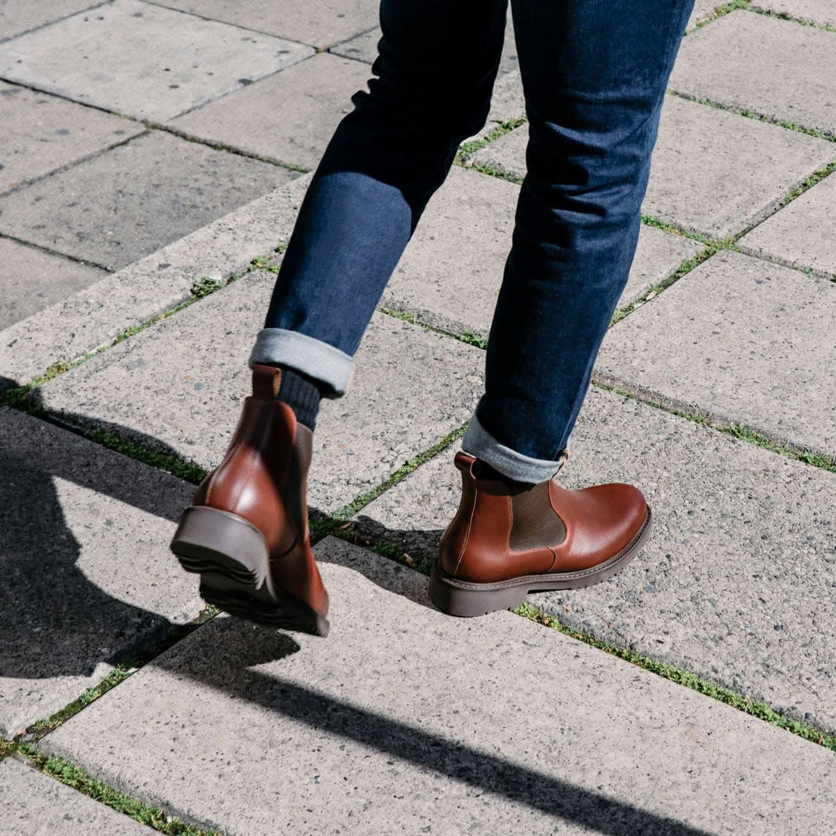 Botas de Pele Silva para Homem com Presilha