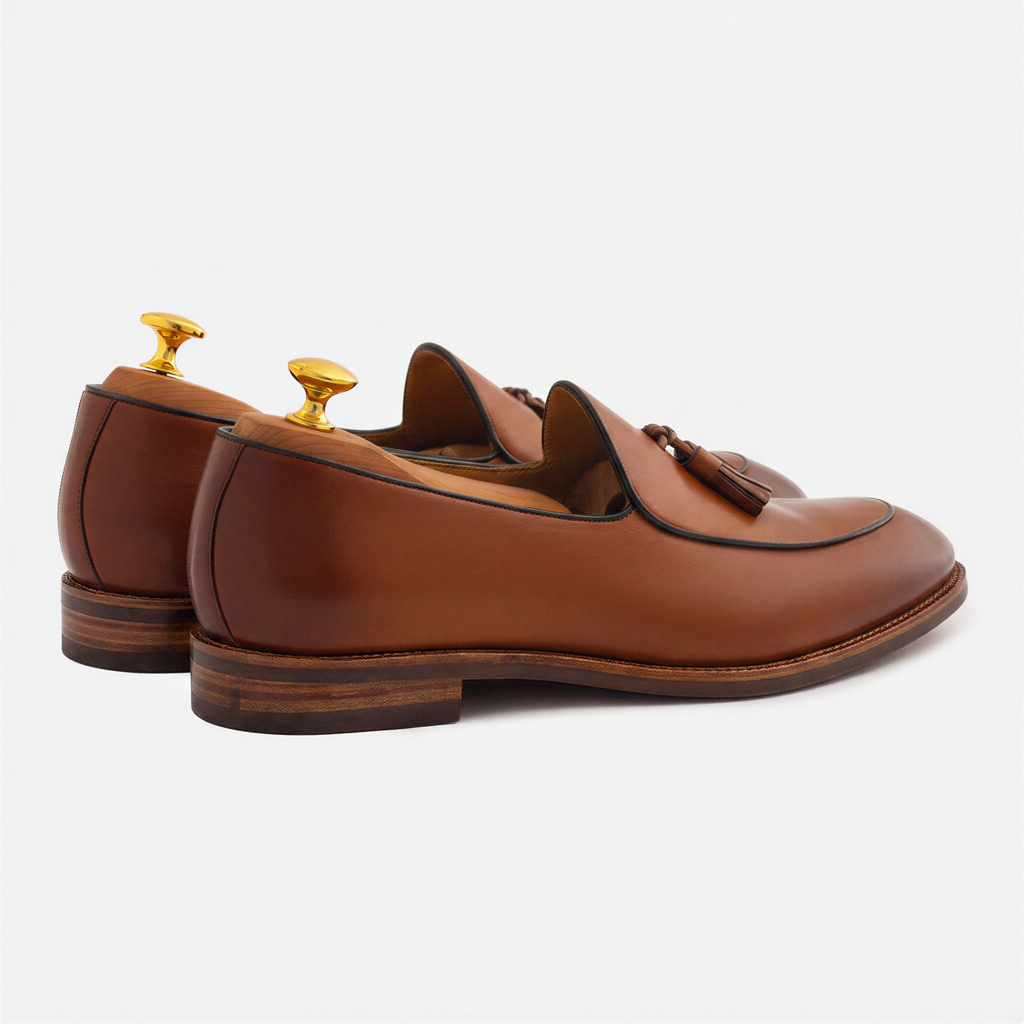 Mocassim Belga Perry para Homem em Pele de Flor Integral Premium