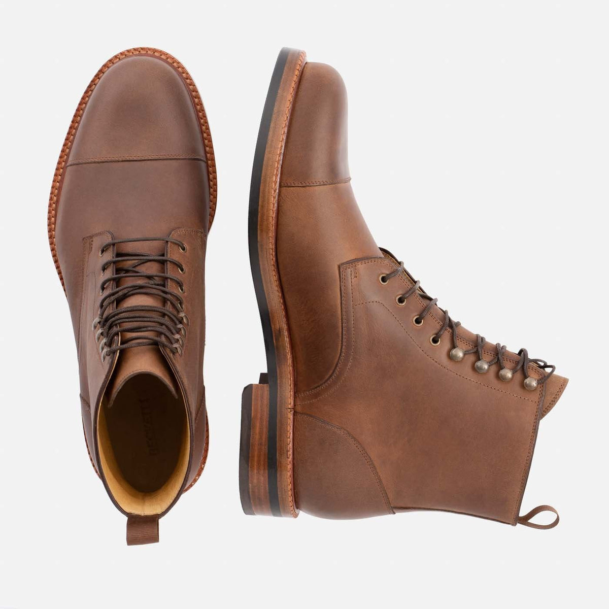 Botas de Pele Pull-Up Dowler para Homem